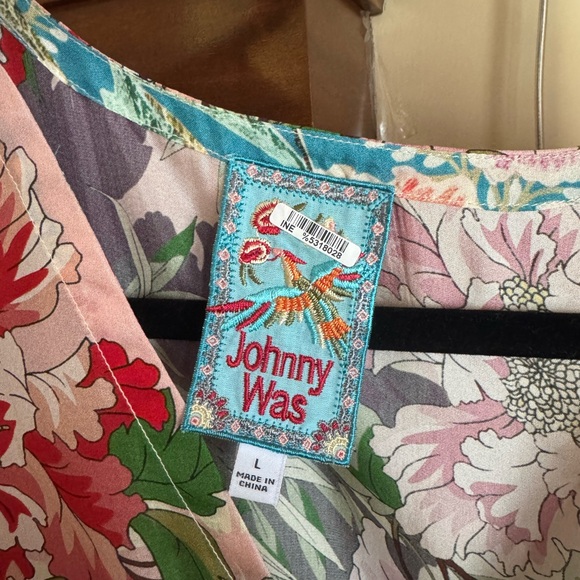 Johnny Was Blue and Pink Ruffled Tiered Sundress - Picture 6 of 6